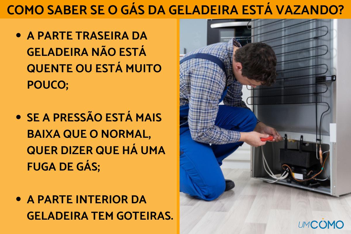 Como saber se o gás da geladeira está vazando