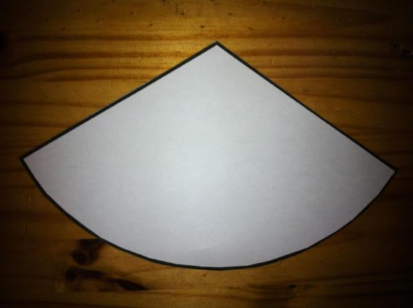 Como fazer um cone sem base para fazer uma árvore de Natal - Passo 3