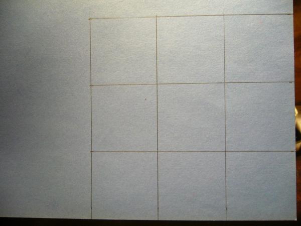 Como fazer uma pirâmide de papel - Passo 1