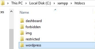 Como instalar o Wordpress no Xampp - Passo 6