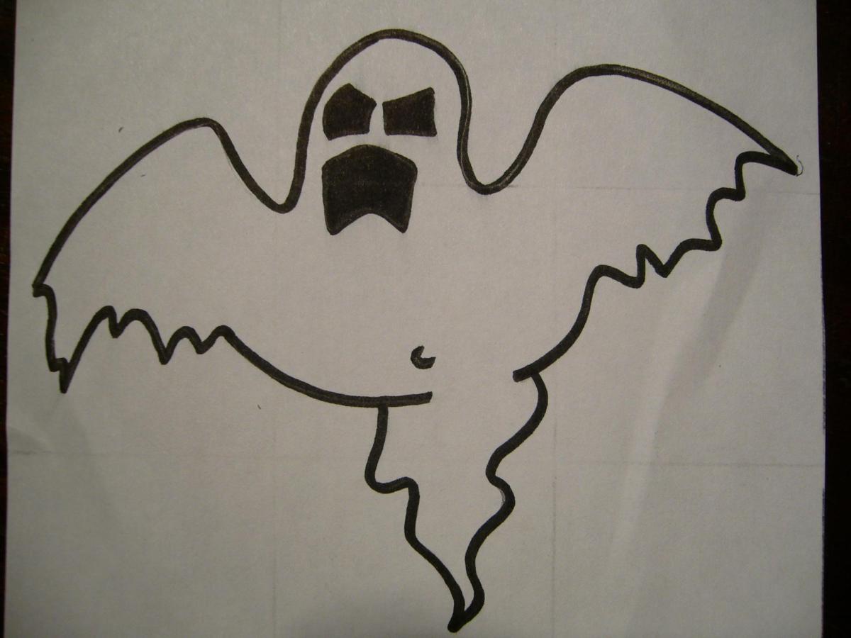 Como desenhar um fantasma passo a passo