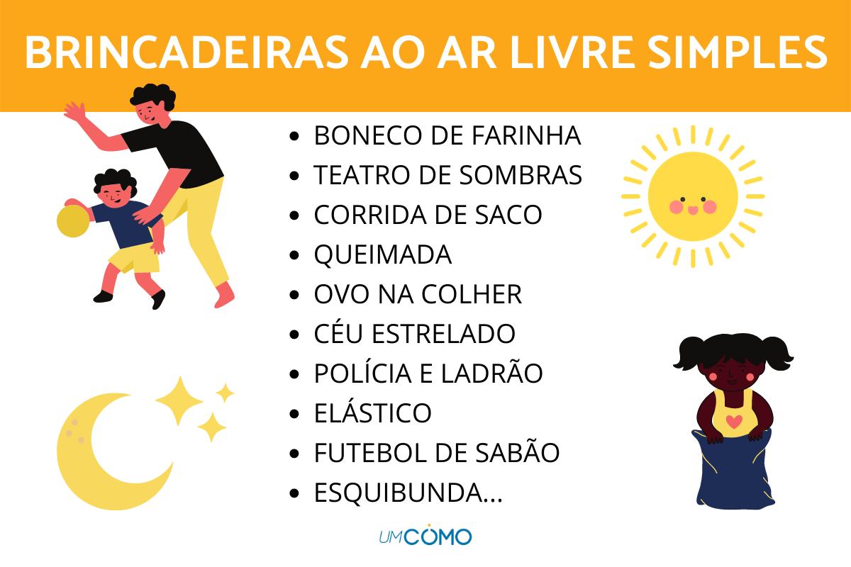Brincadeiras ao ar livre simples