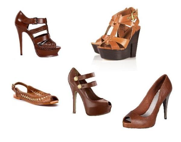 Que sapatos combinar com um vestido amarelo - Castanho