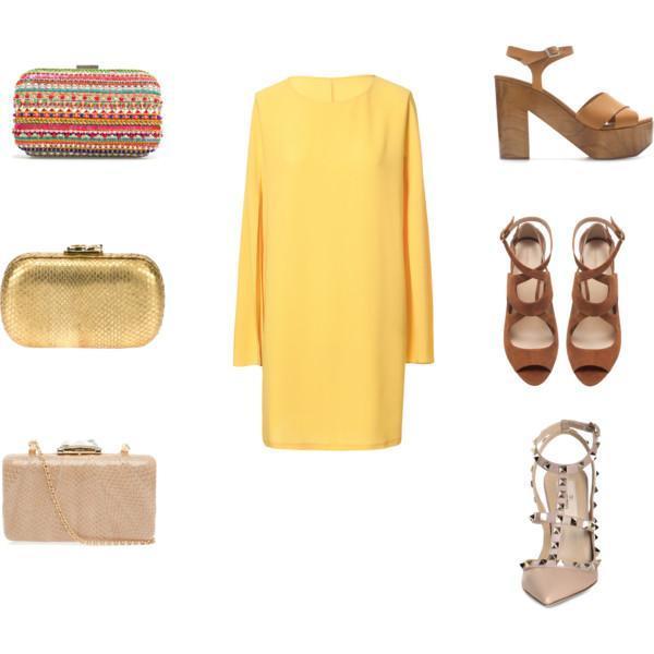 Que sapatos combinar com um vestido amarelo - Outras combinações