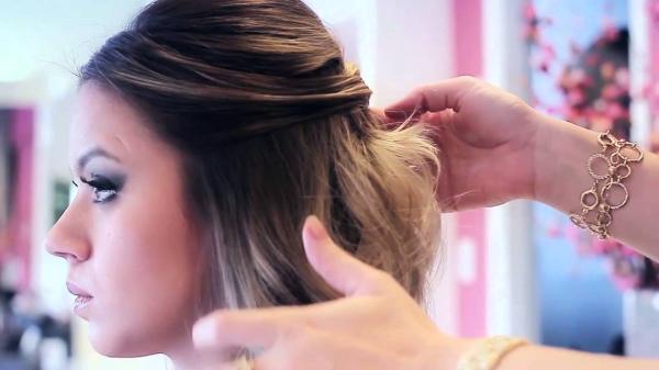 Como fazer penteado semi-preso - Passo 7