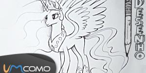 Como desenhar a Princesa Celestia da série My Little Pony