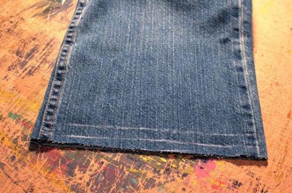 Como fazer barra de calça jeans - Passo 12