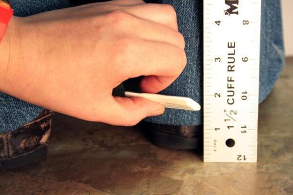 Como fazer barra de calça jeans - Passo 4
