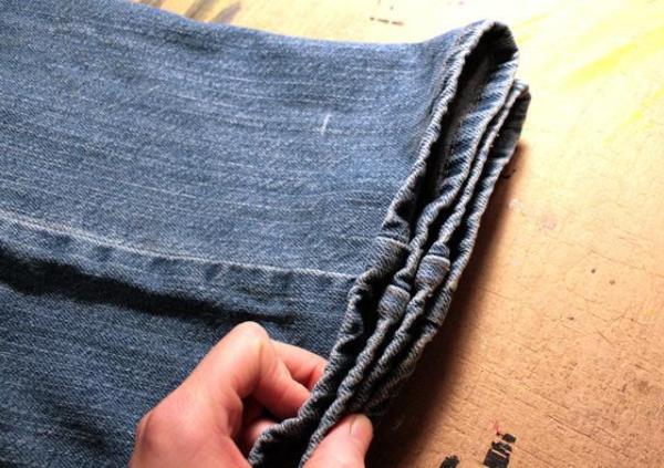 Como fazer barra de calça jeans - Passo 5