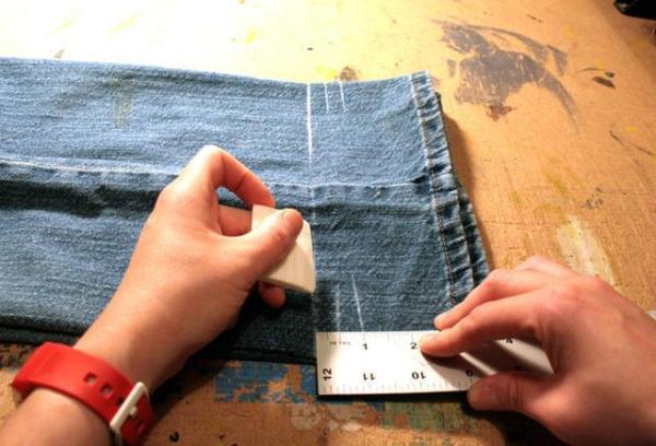 Como fazer barra de calça jeans - Passo 9