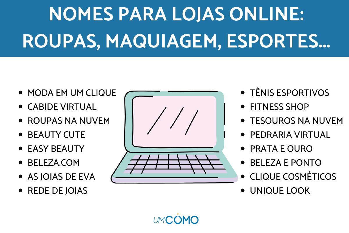 Nomes para lojas online