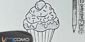 Como desenhar um muffin ou cupcake de forma simples