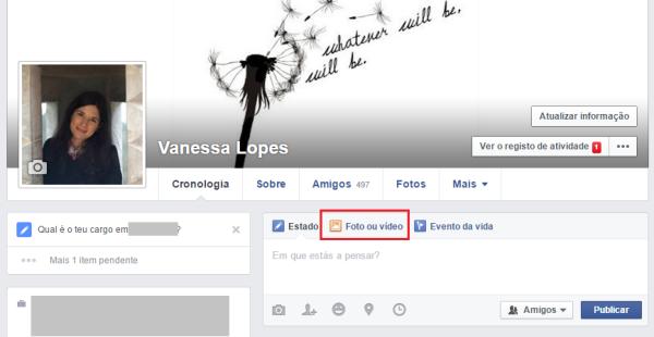 Como colocar fotos no Facebook - Passo 3