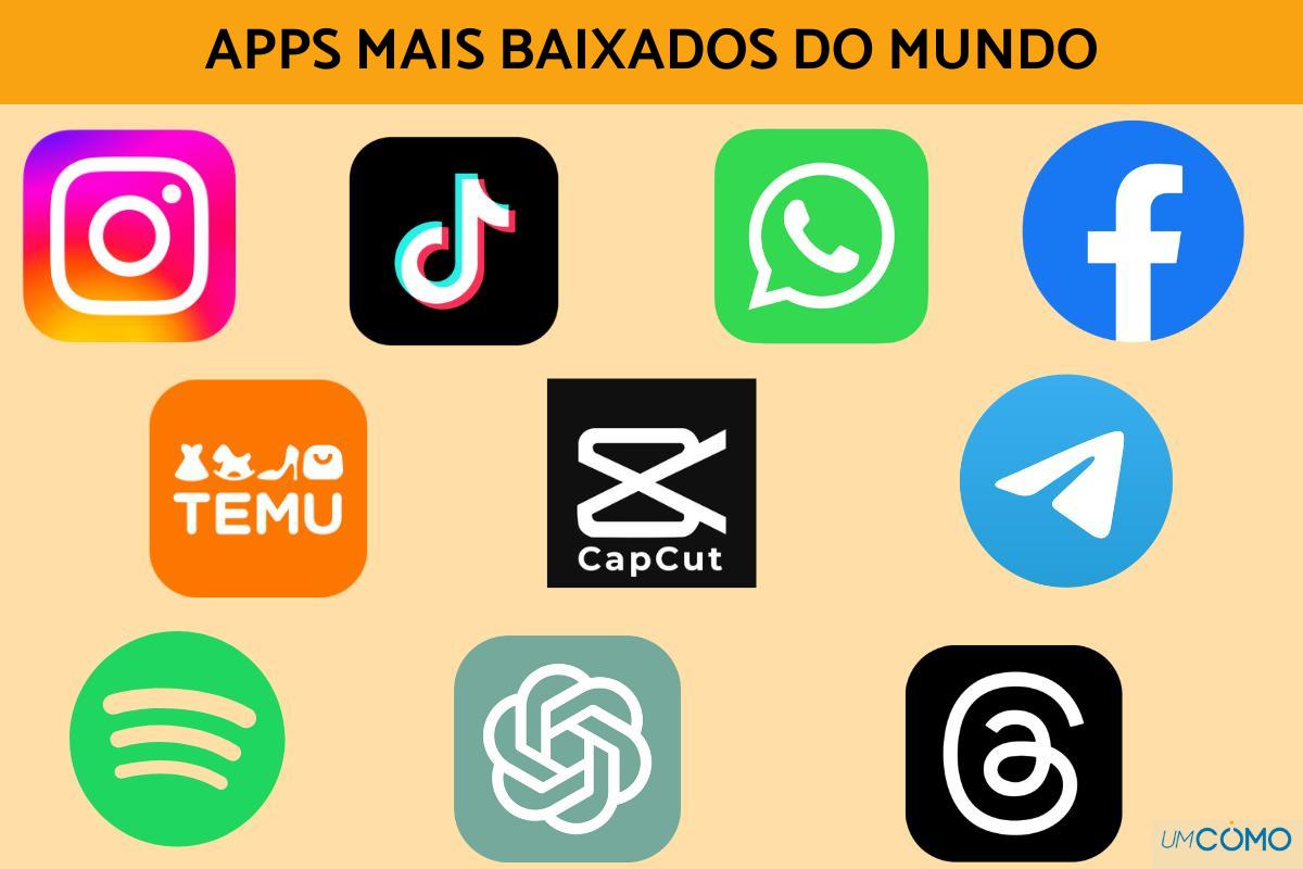 Aplicativos mais baixados do mundo