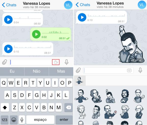 Como ativar os stickers do Telegram - Passo 3
