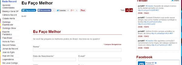 Como participar em Eu Faço Melhor do Programa da Tarde - Passo 2