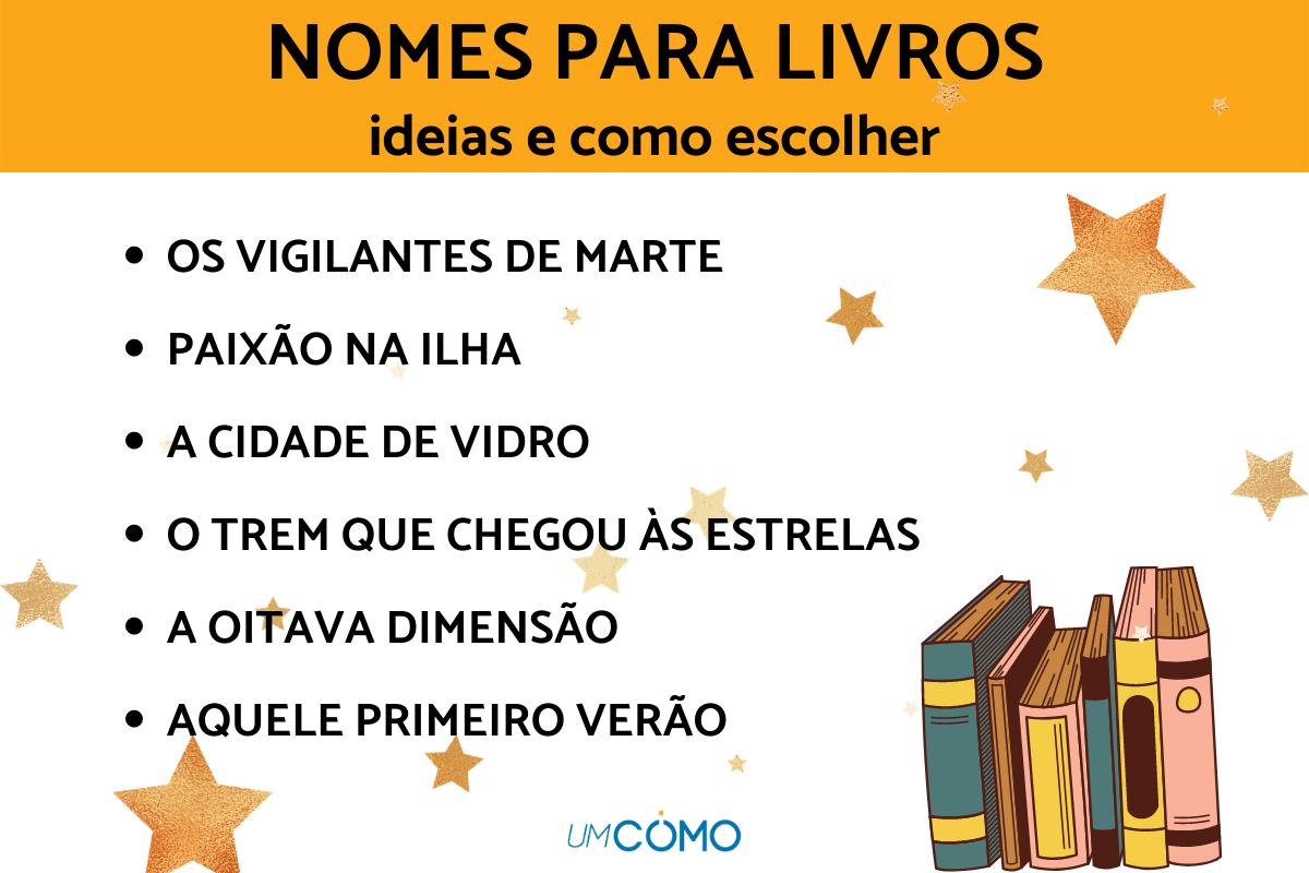 Nomes para livros