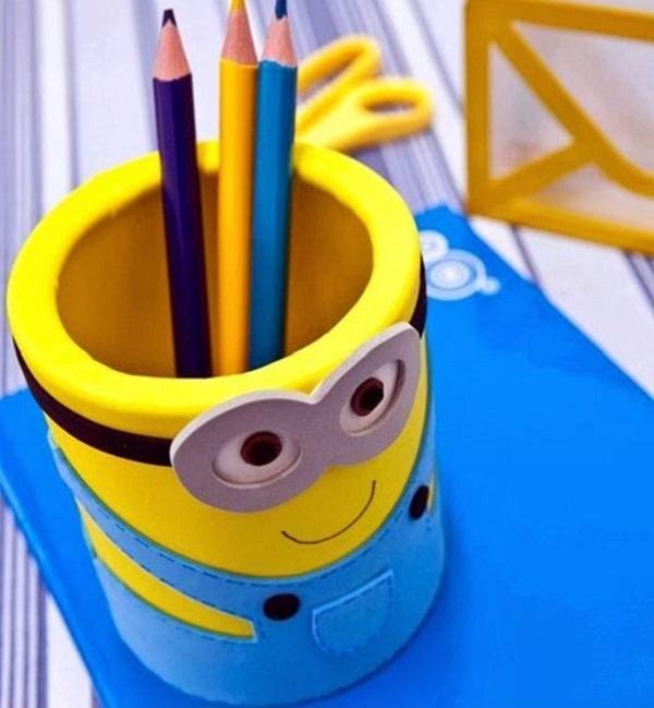 Artesanato com borracha EVA - Porta-lápis