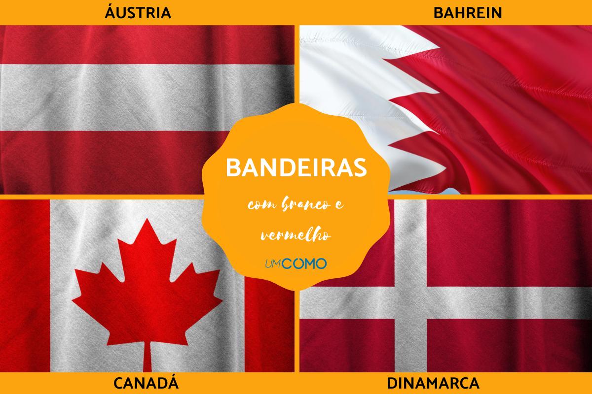 Bandeiras brancas e vermelhas