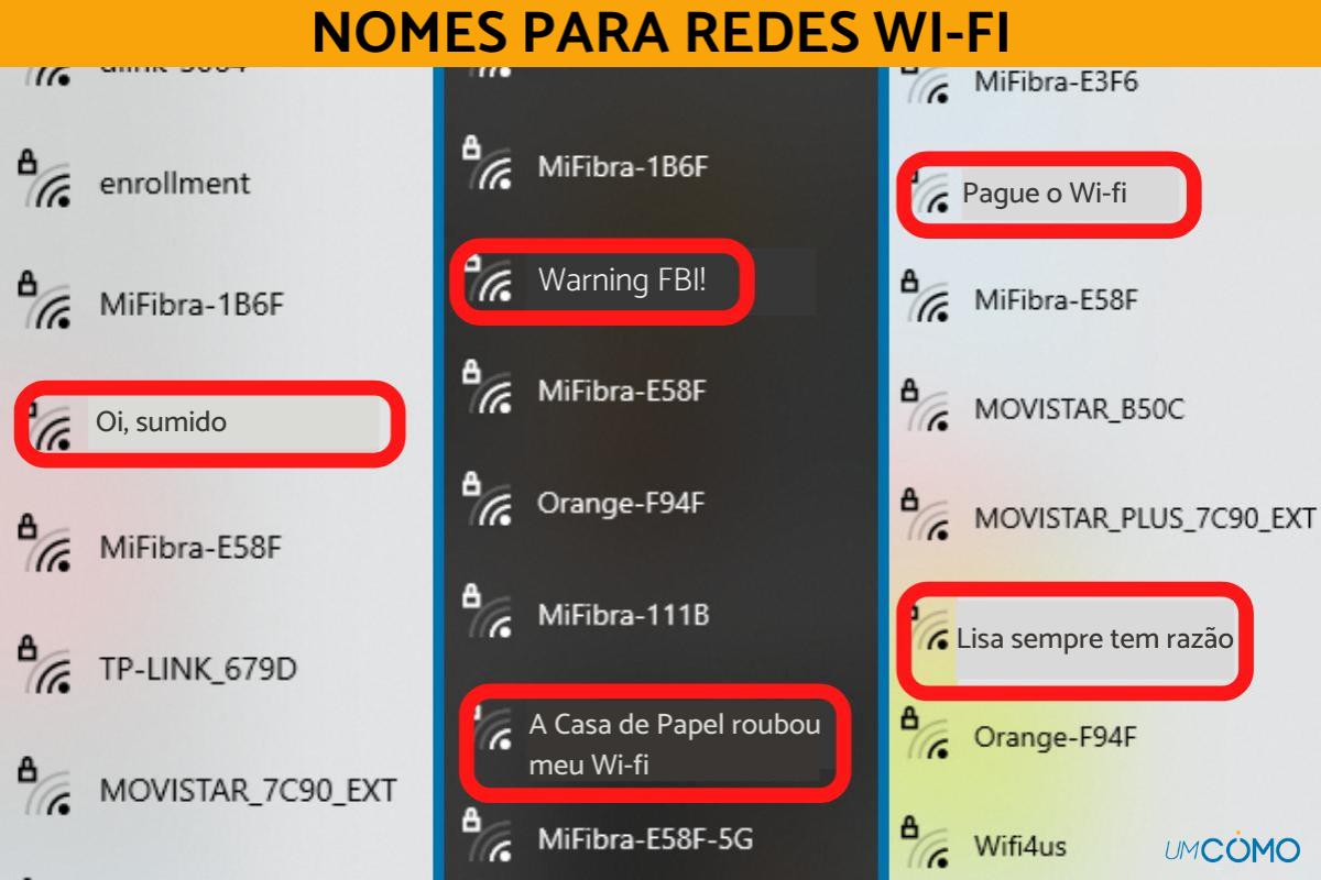 Nomes para rede wi-fi