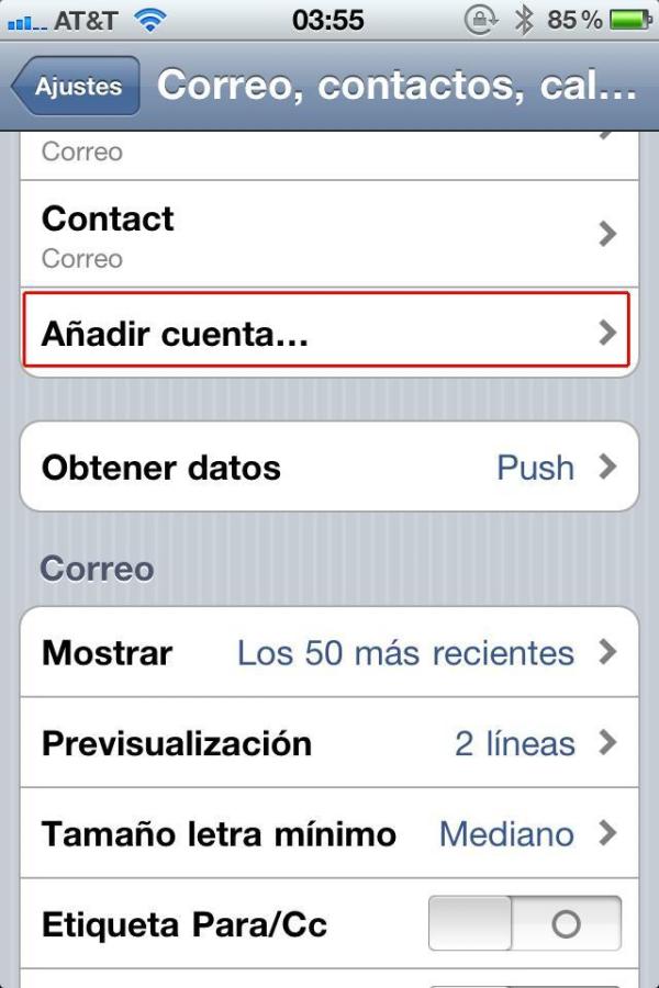 Como importar contatos do Google para o iPhone - Passo 2