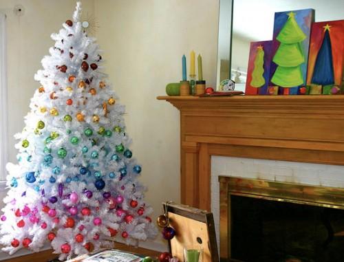 Como decorar árvore de natal branca - Passo 5