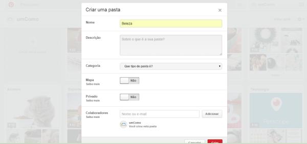Como colocar fotos no Pinterest - Passo 2