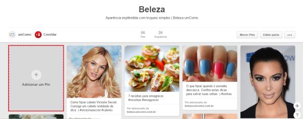Como colocar fotos no Pinterest - Passo 3
