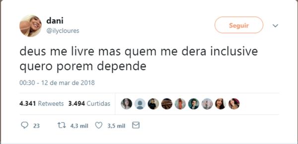 O que significa 'deus me livre mas quem me dera' - Deus me livre mas quem me dera inclusive quero porém depende