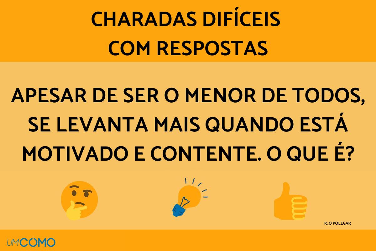 Charadas difíceis com respostas