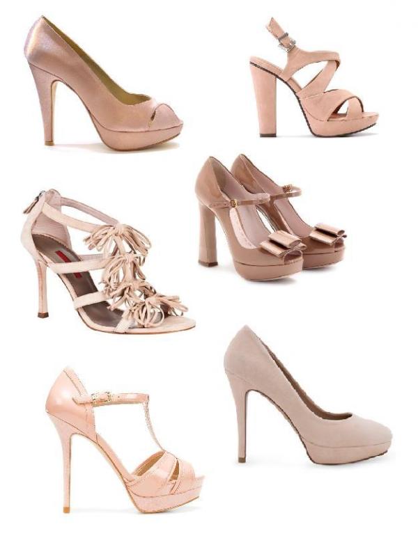 Que sapatos usar com um vestido rosa chá - Rosa chá