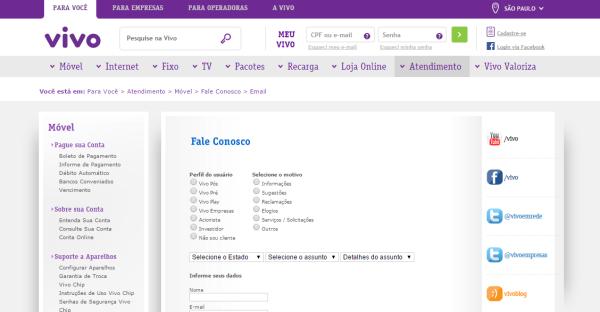 Como falar com um atendente da Vivo - Passo 3