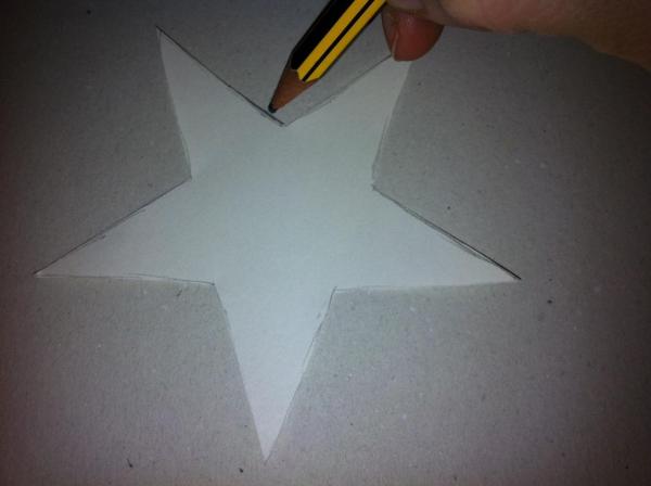 Como fazer uma estrela 3D para a árvore de Natal - Passo 2