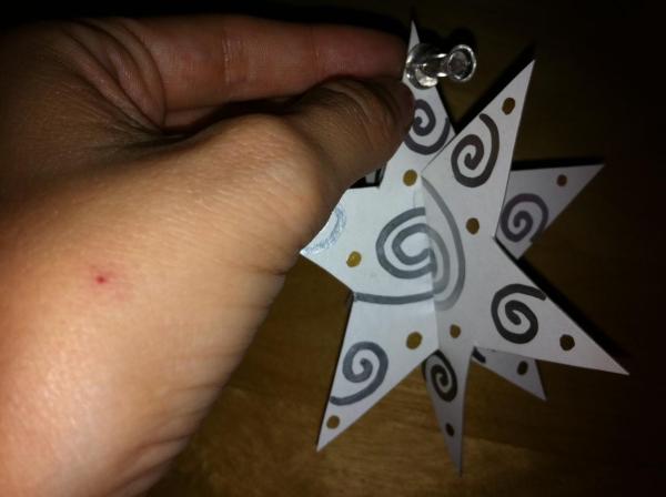 Como fazer uma estrela 3D para a árvore de Natal - Passo 8