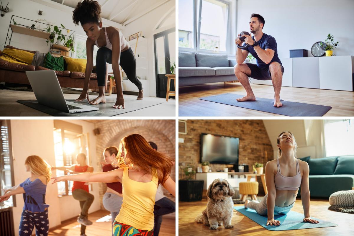 Exercícios físicos em casa: rotina com vídeos