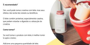 Pode tomar creatina com leite?