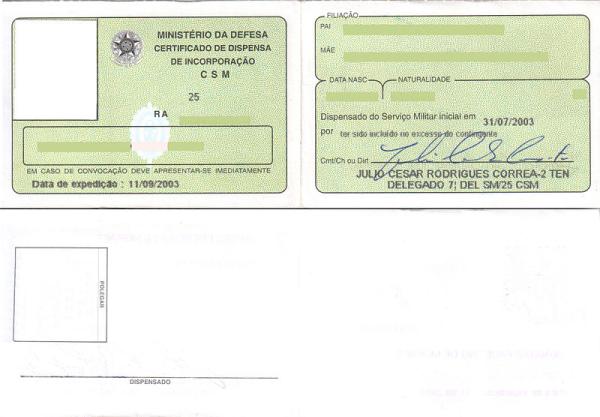 Como conseguir Certificado de Dispensa Militar