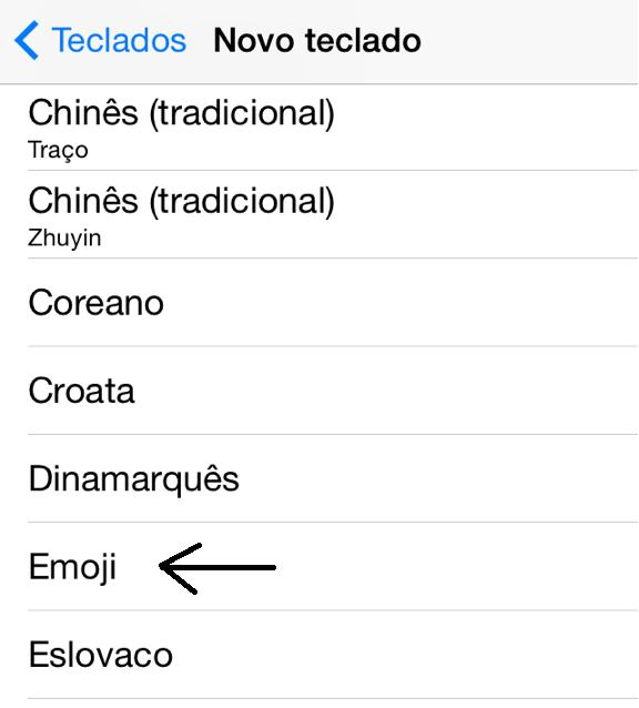 Como instalar Emoji - iPhone - Passo 3