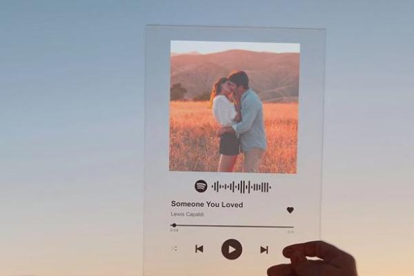 Presentes de 1 mês de namoro - Quadrinho personalizado de música