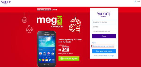 Como recuperar a senha do Yahoo - Passo 1