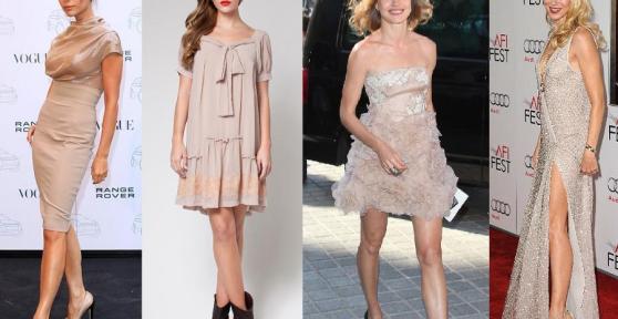 Que sapatos combinar com um vestido cor nude