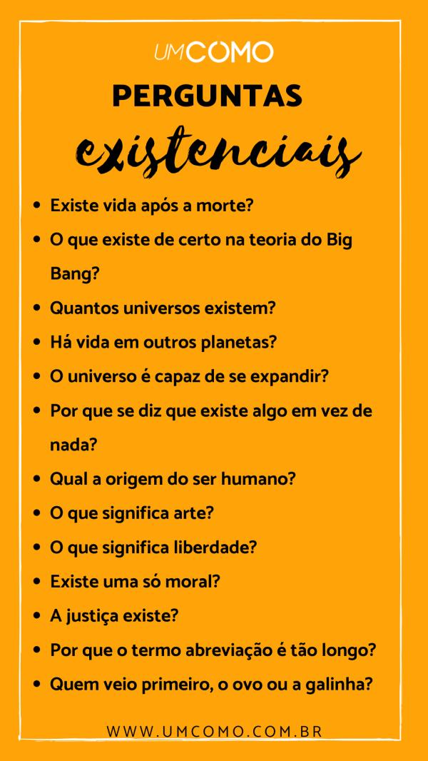 Perguntas existenciais - Perguntas existenciais criativas