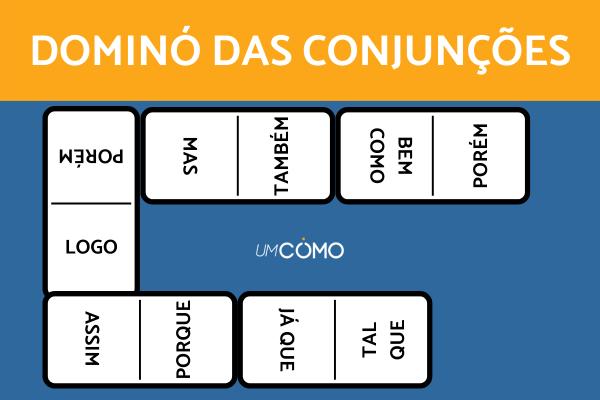 Brincadeiras com conjunções - Dominó das conjunções