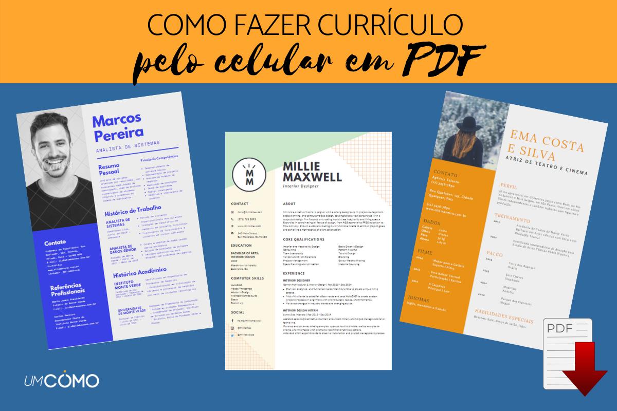 Como fazer currículo pelo celular em PDF